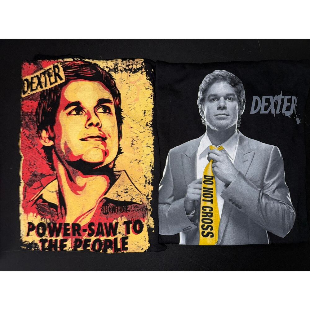 NEW Dexter Morgan Lot of 2 Black T-Shirts Size Men's Unisex XL